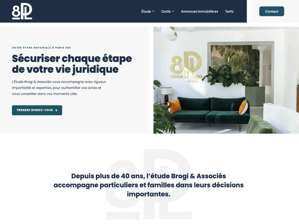 Réalisation SEO Design : 8PL Notaires