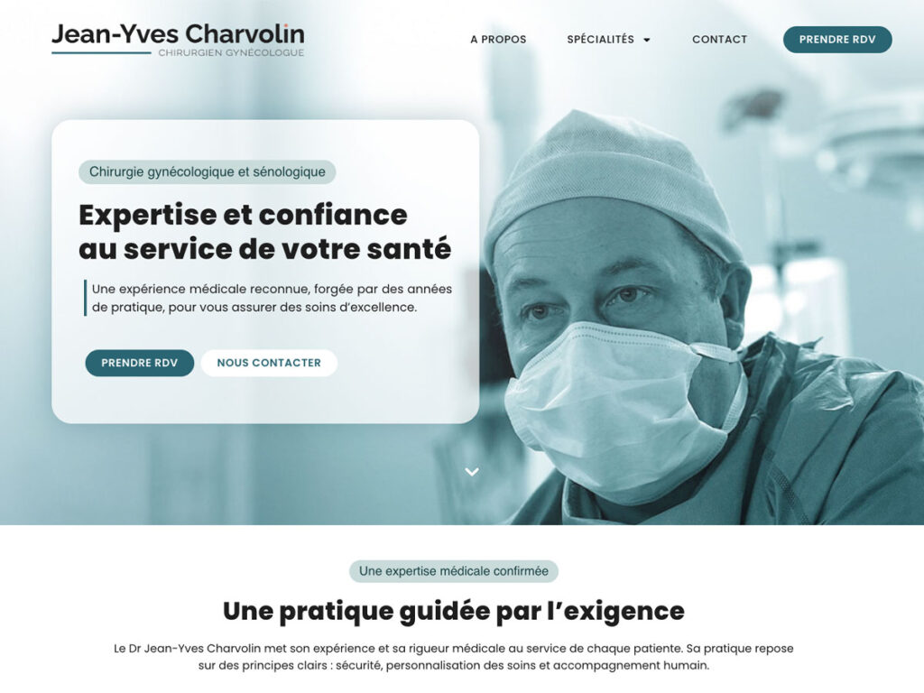 Réalisation SEO Design : Chirurgien Charvolin