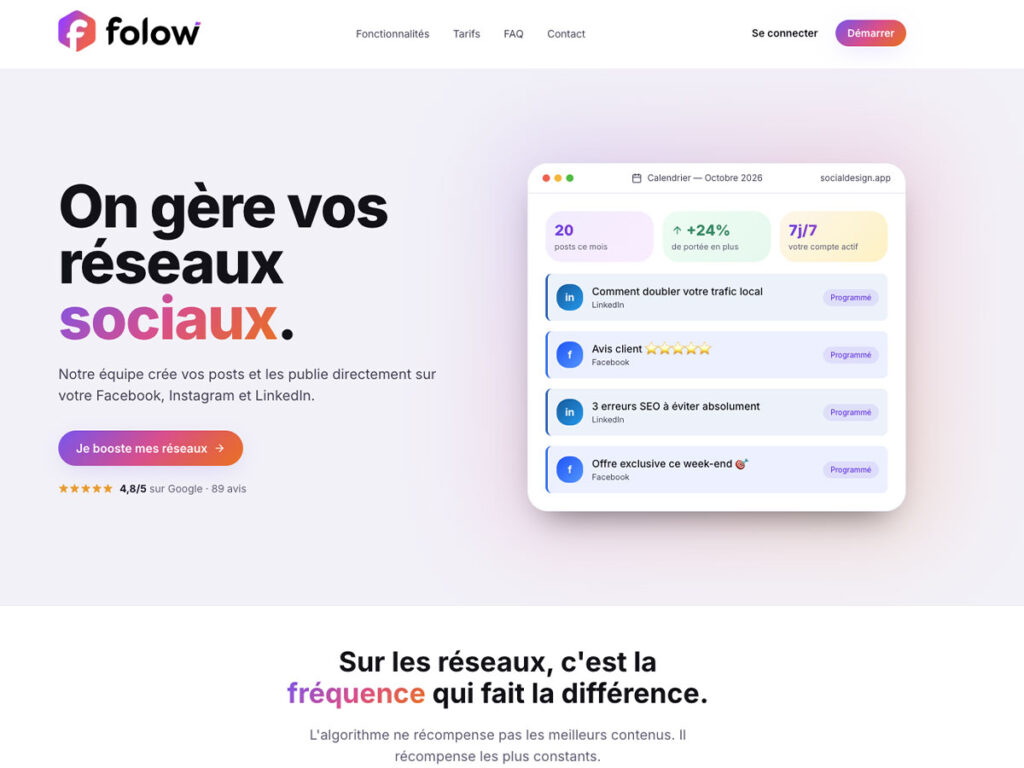Réalisation SEO Design : Folow