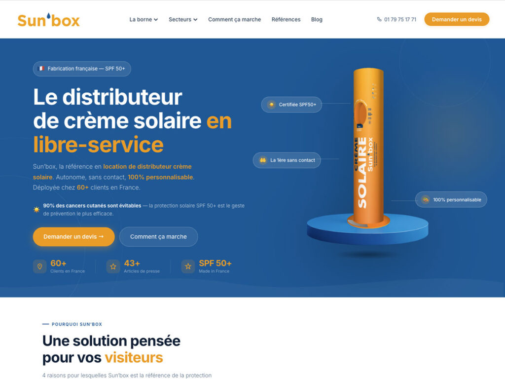 Réalisation SEO Design : Sun'box