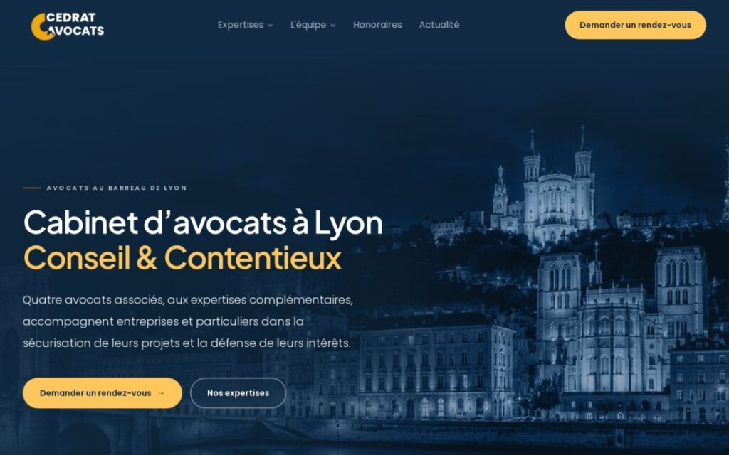 Réalisation SEO Design : Cédrat Avocats