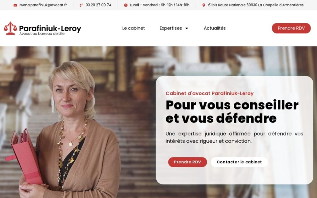 Réalisation SEO Design : Cabinet Parafiniuk-Leroy